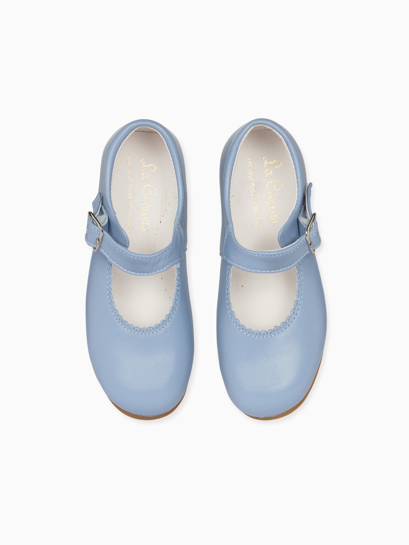 Dusty Blue Leather Toddler Mary Jane Shoes