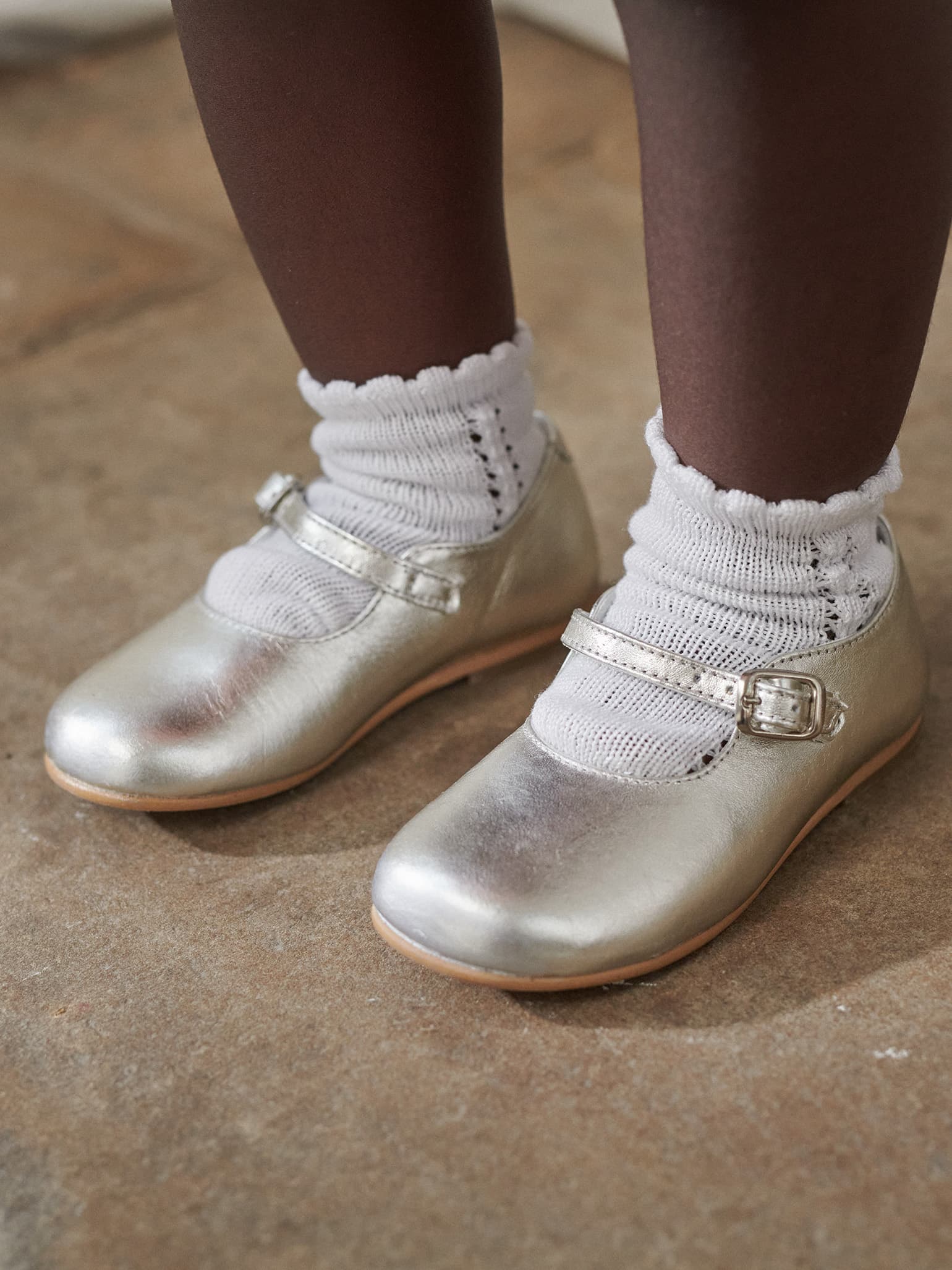 Baby Emporio-Baby girl tights leggings with Mary Jane shoe  look-sparkle-cotton-comfort waist-0-6 Months - CLASSIC GOLD 
