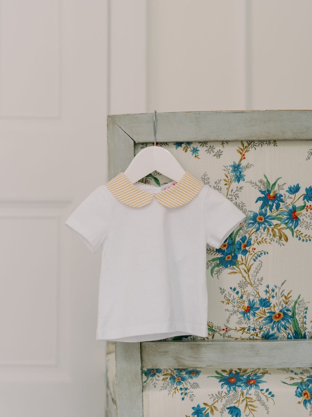 Yellow Stripe Leo Baby Top