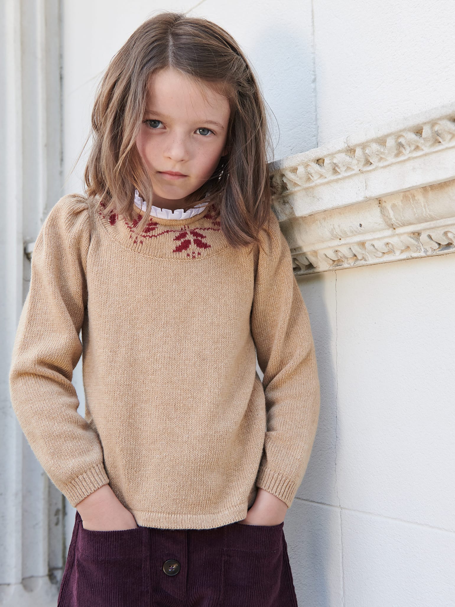 Camel Lidia Fair Isle Merino Girl Jumper