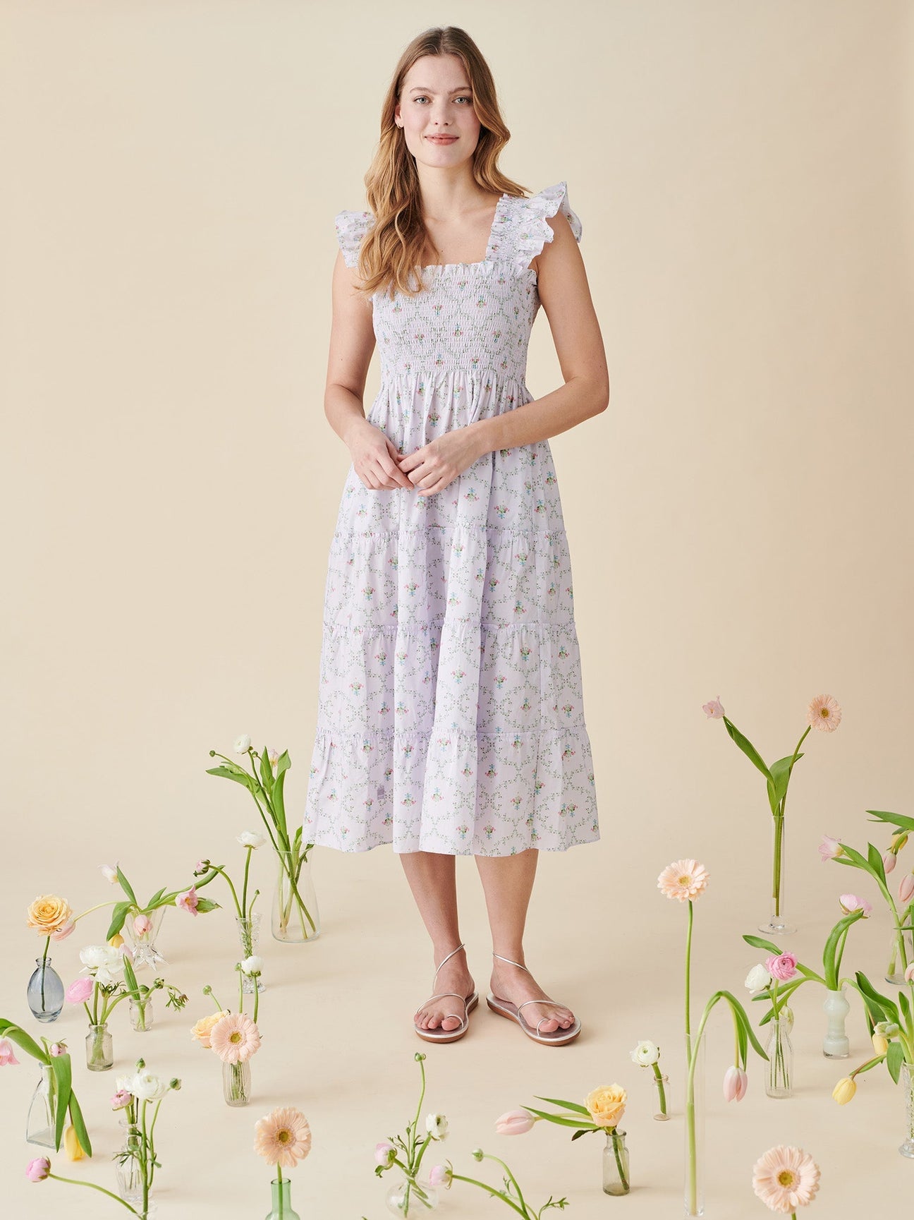Hill House Home X La Coqueta Lilac Trellis Ellie Nap Dress Hill House Home X La Coqueta Lilac Trellis Ellie Nap Dress