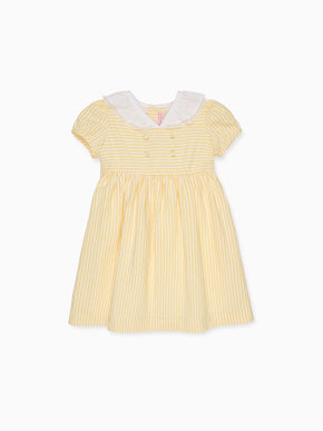 Lemon Stripe Liliana Girl Dress