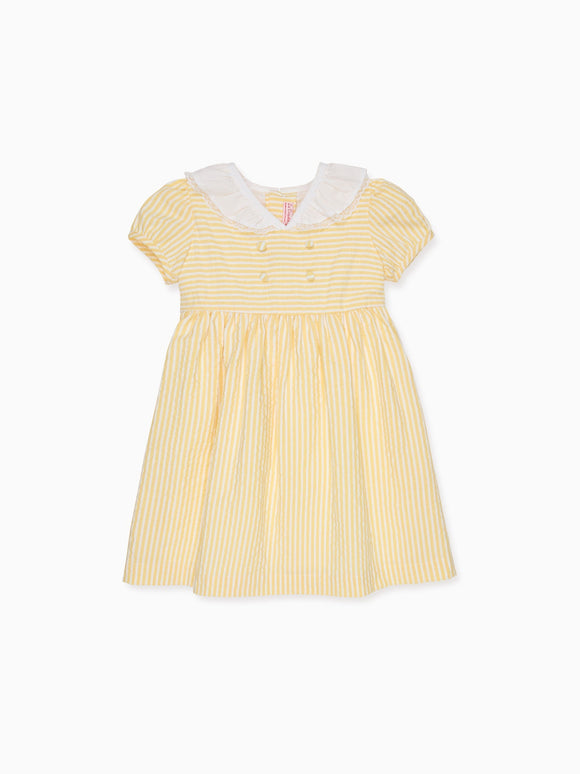 Lemon Stripe Liliana Girl Dress