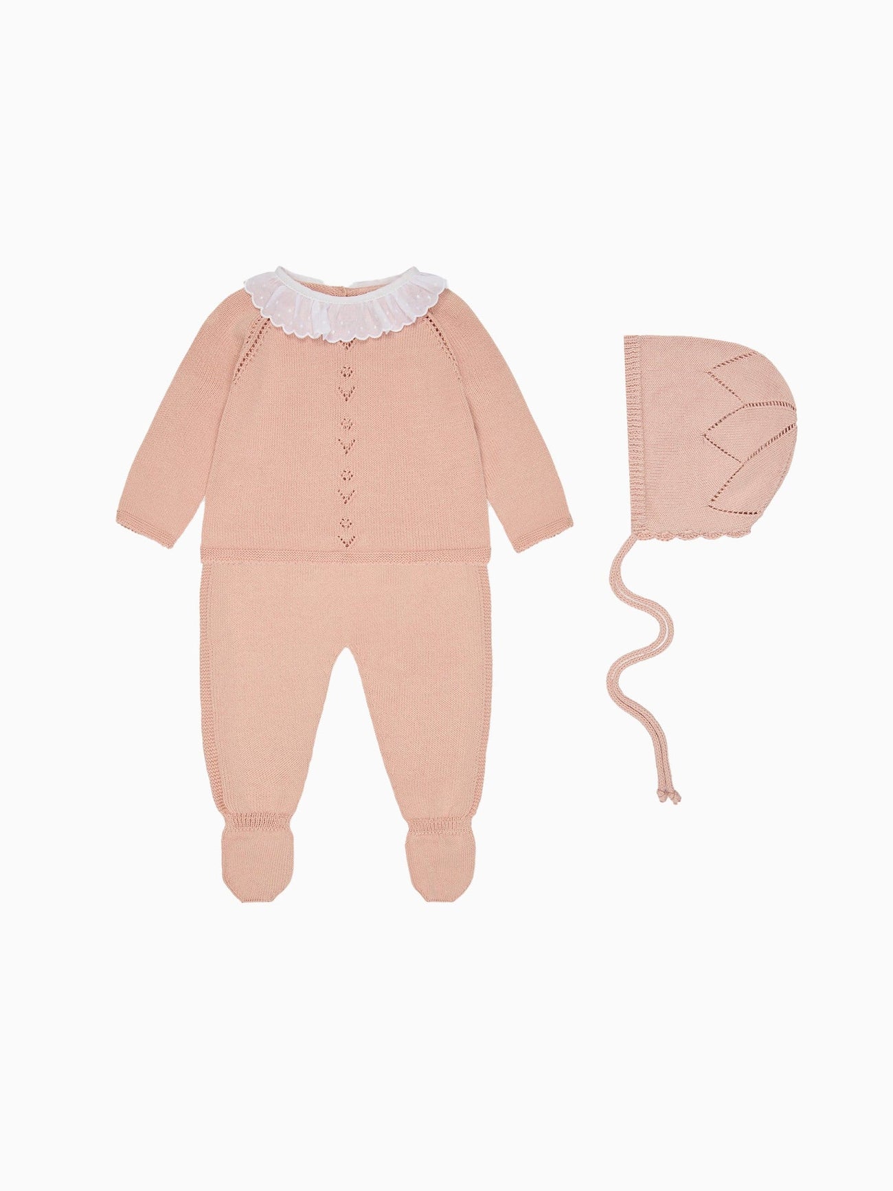 Dusty Pink Liliela Cotton Baby Girl Knitted Gift Box Set