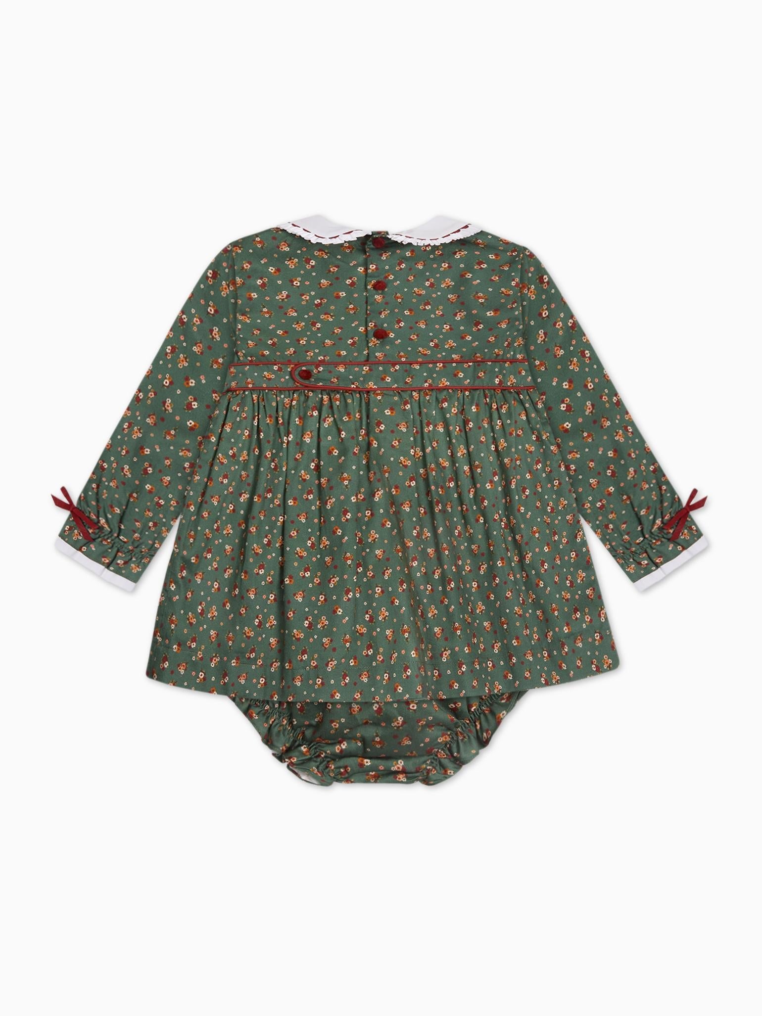 Green Floral Lilly Baby Girl Set