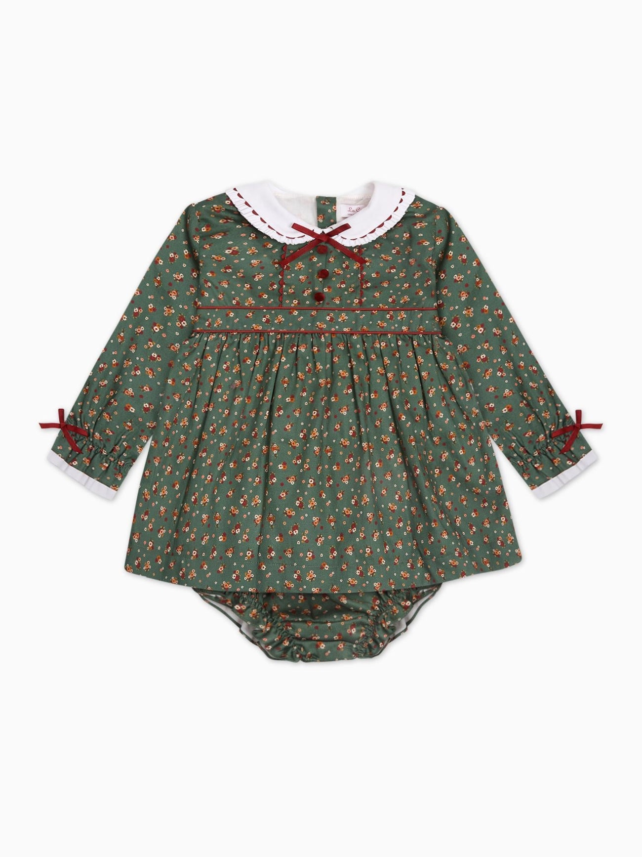 Green Floral Lilly Baby Girl Set