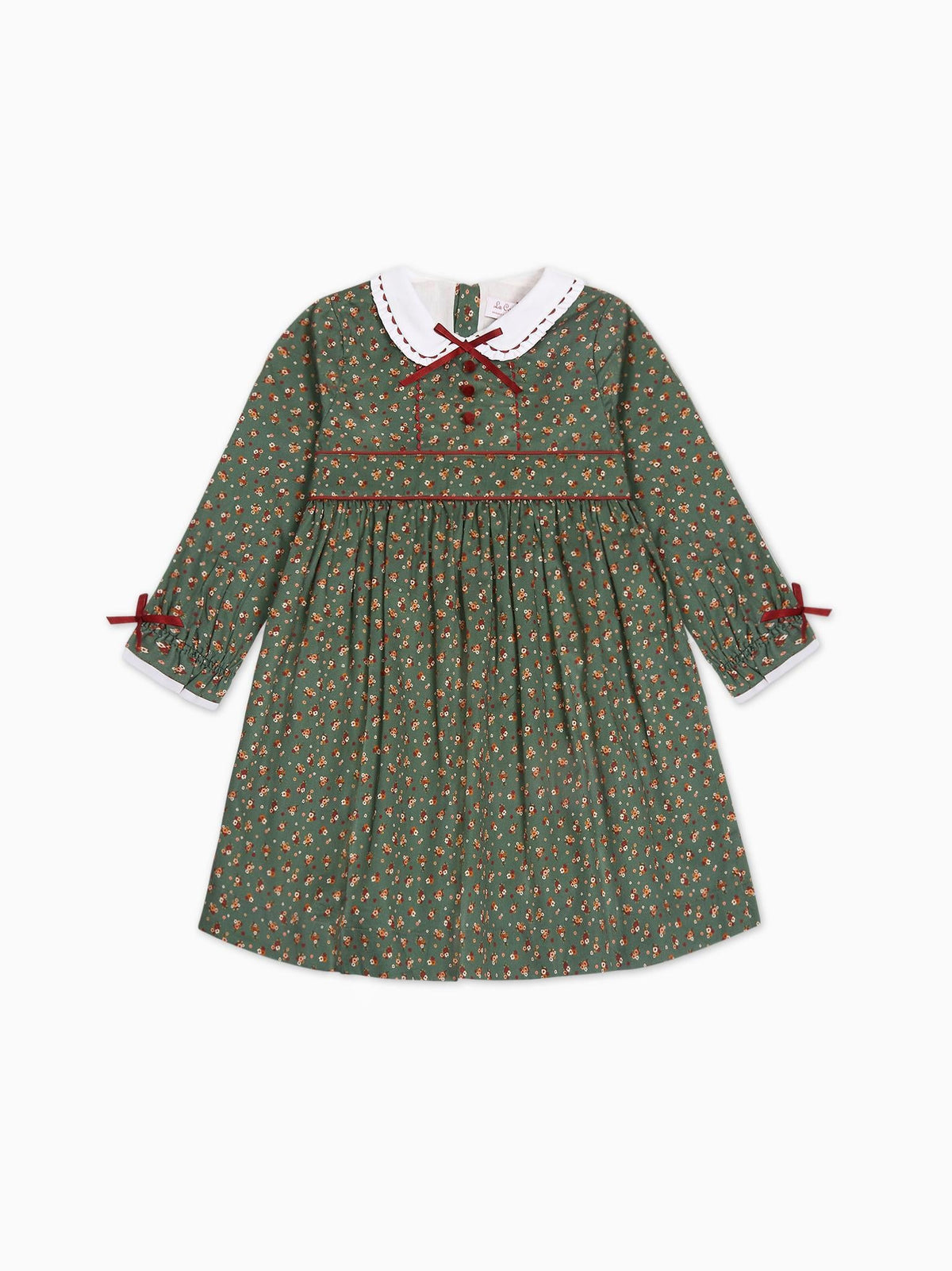 Green Floral Lilly Girl Dress