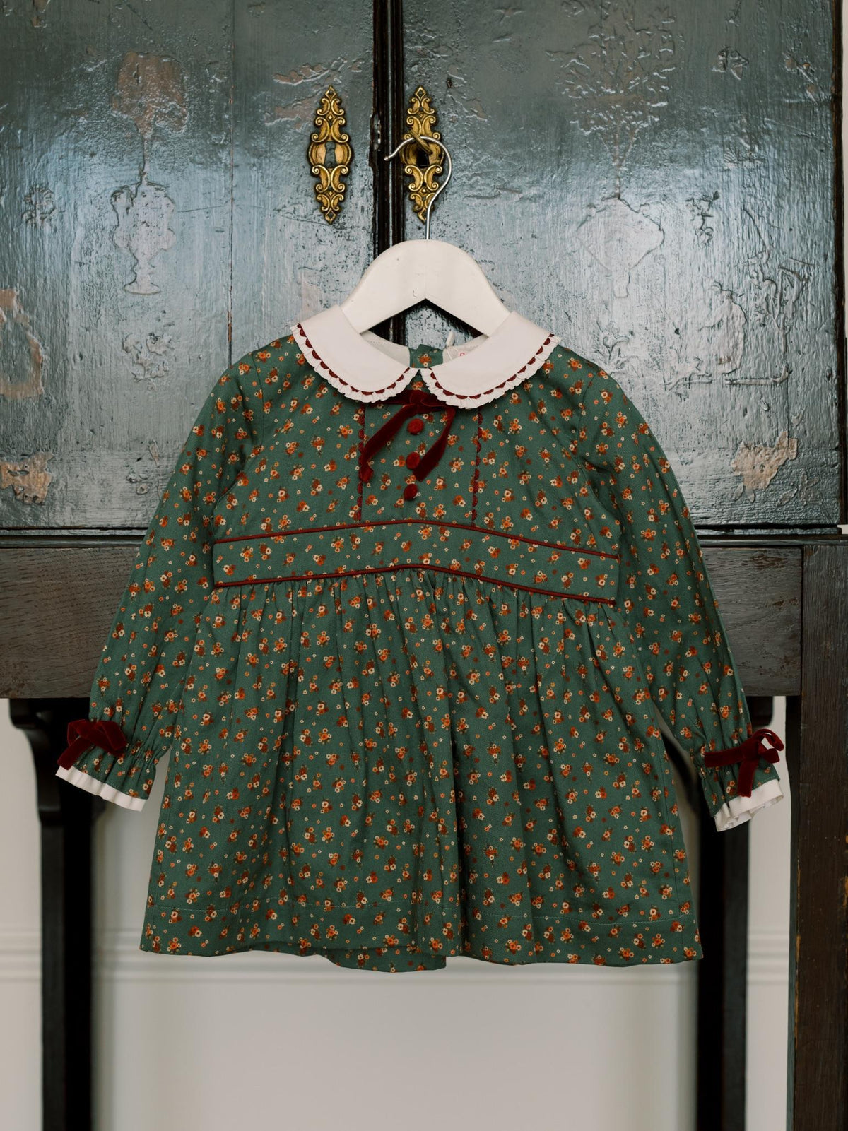 Green Floral Lilly Baby Girl Set