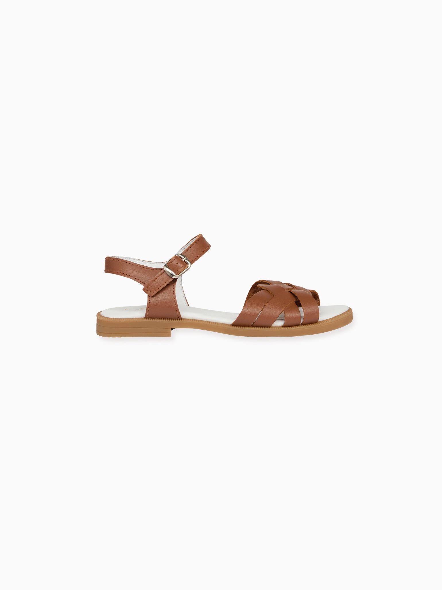 Tan Livia Leather Girl Sandals