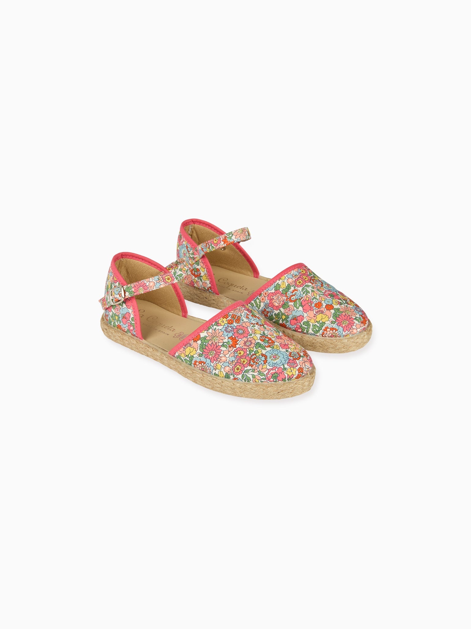 Coral Floral Olivia Made With Liberty Fabric Canvas Girl Espadrilles