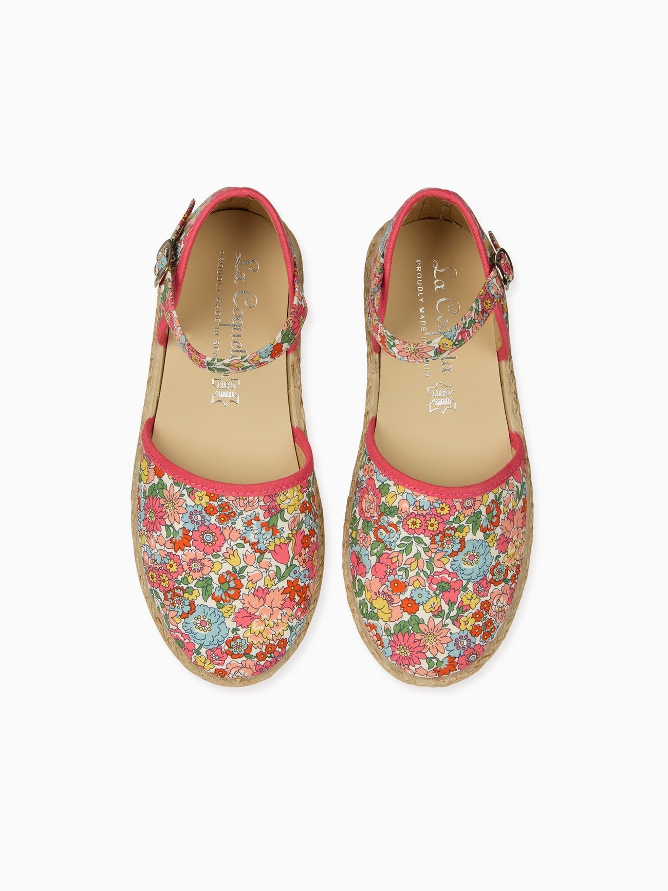 Coral Floral Olivia Made With Liberty Fabric Canvas Girl Espadrilles