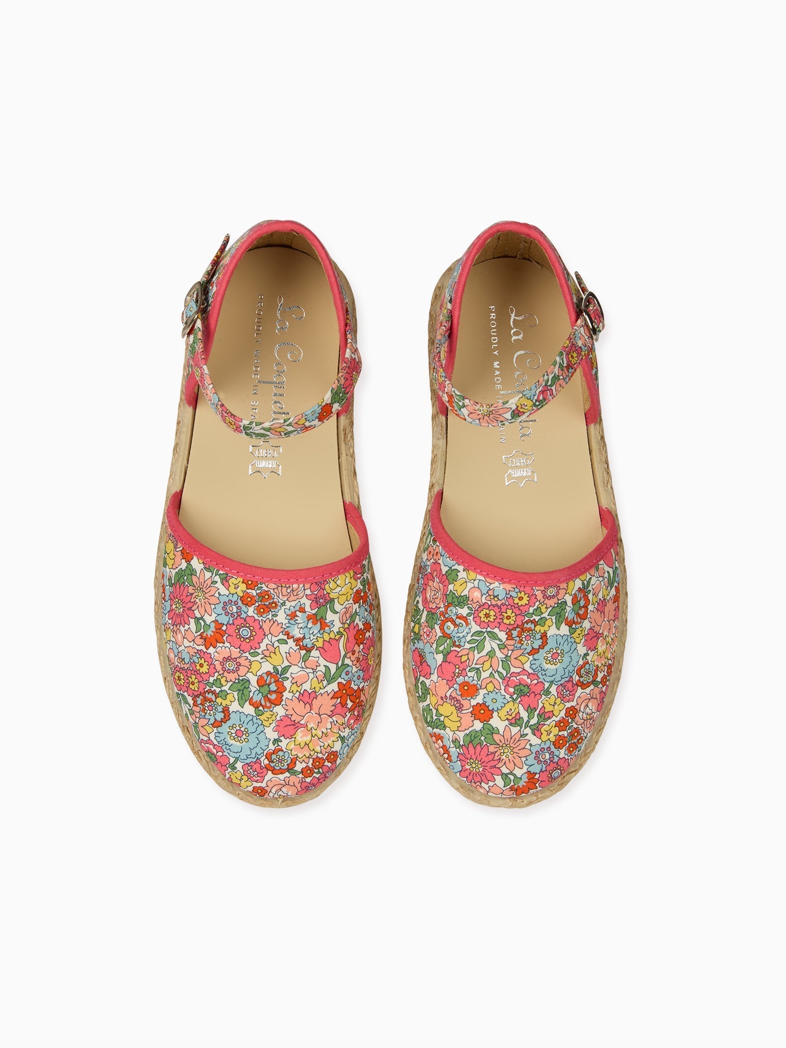 Coral Floral Olivia Made With Liberty Fabric Canvas Girl Espadrilles