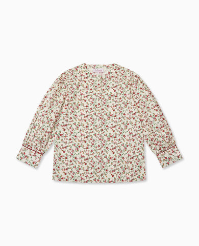 Ivory Floral Livia Women Long Sleeve Shirt