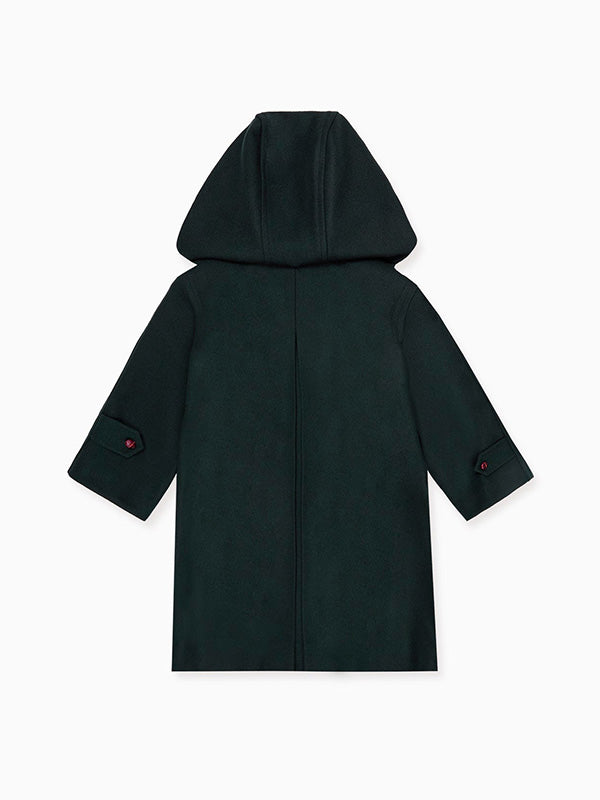 Forest Green Loden Wool Kids Coat