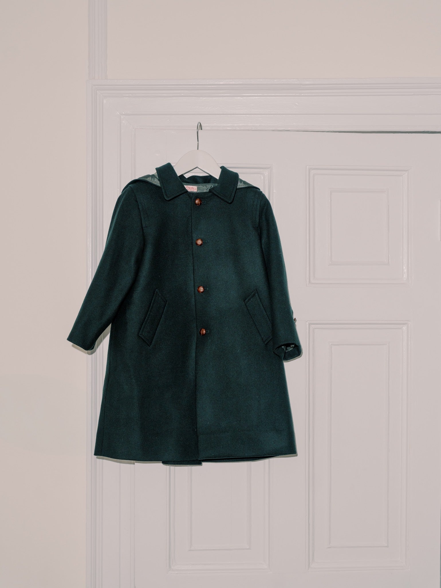 Forest Green Loden Wool Kids Coat