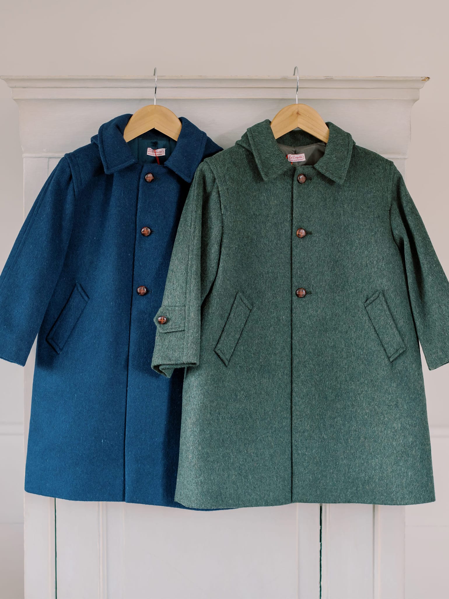 Green Loden Wool Kids Coat