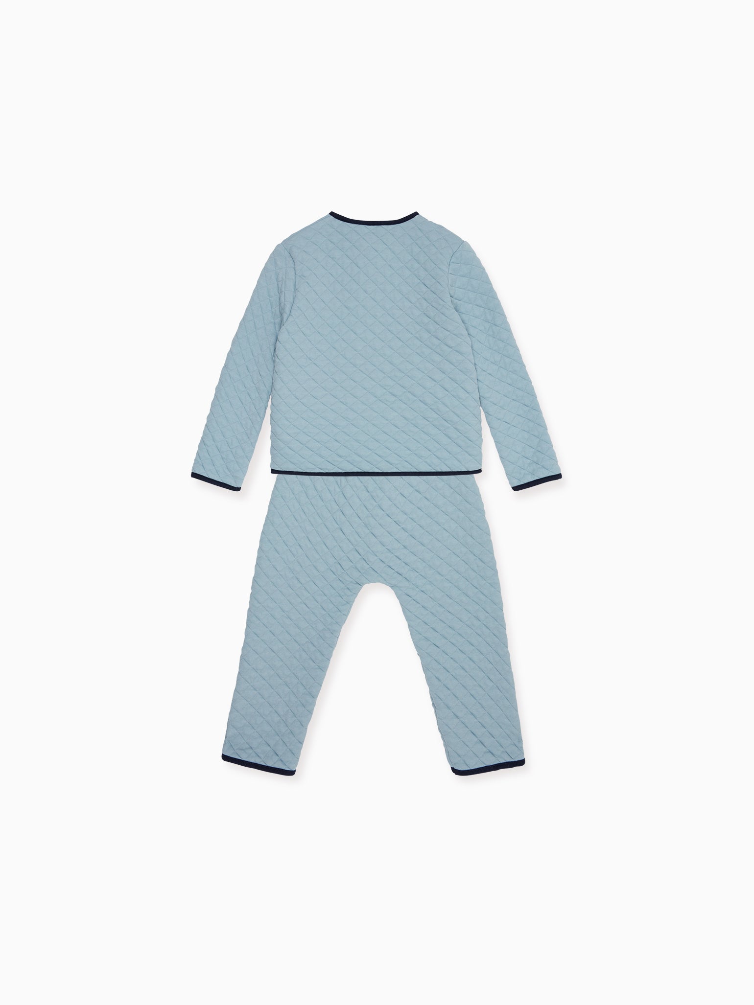 Dusty Blue Loma Quilted Baby Set