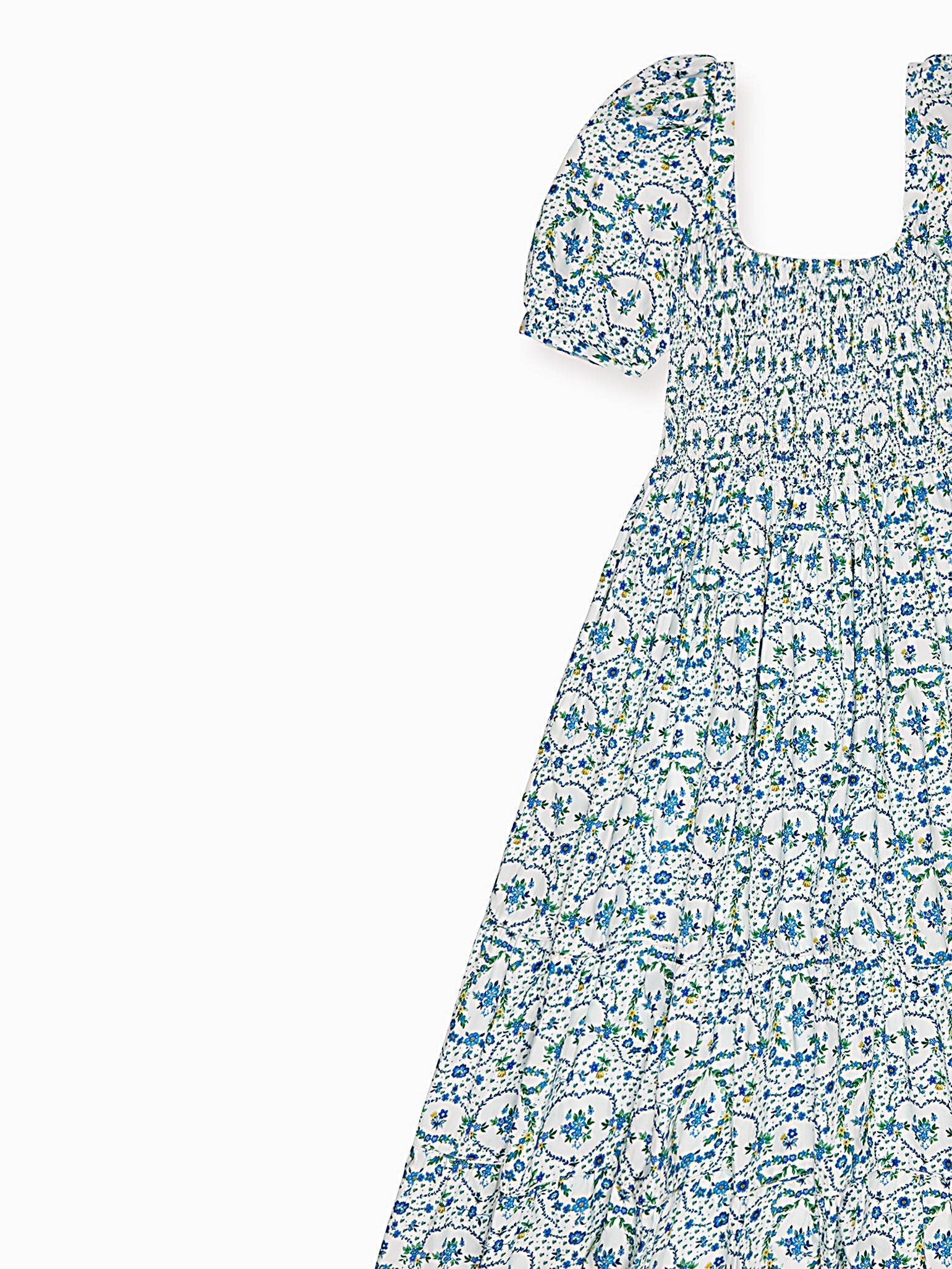 Nicky Hilton x La Coqueta Blue Bow Floral London Women Long Dress
