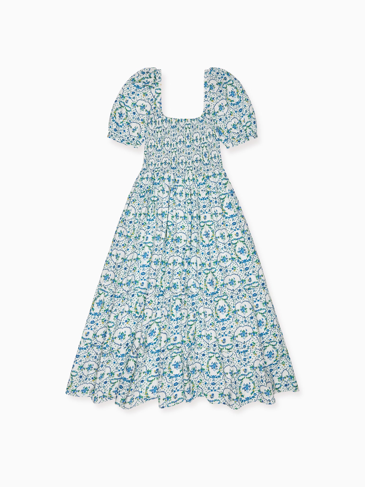 Nicky Hilton x La Coqueta Blue Bow Floral London Women Long Dress