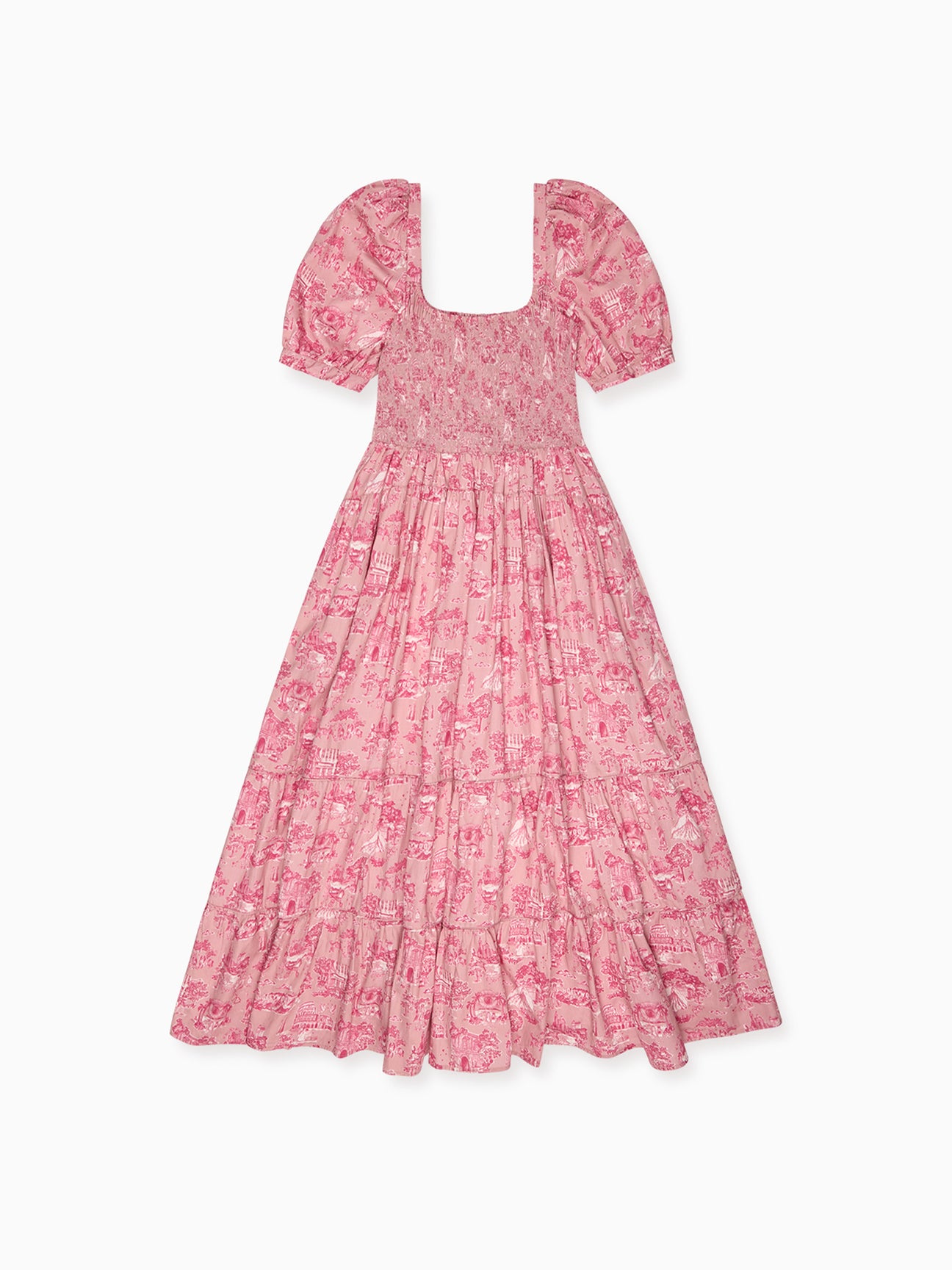 pink toile dress women Nicky Hilton x La Coqueta Pink Toile de Jouy London Women Long Dress