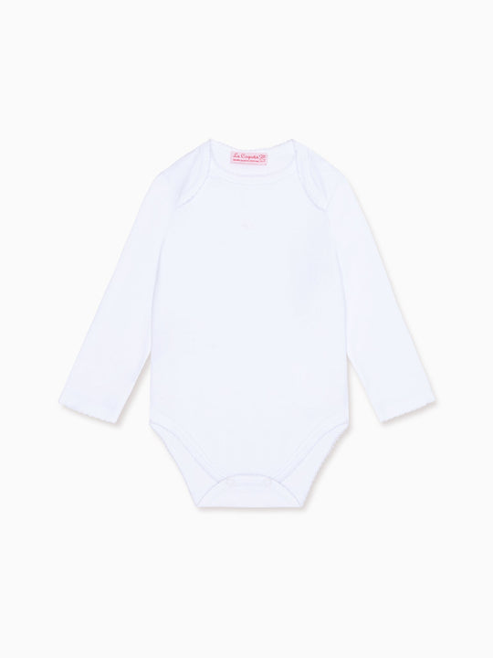 White Lonza Baby Body Vest | La Coqueta Kids UK