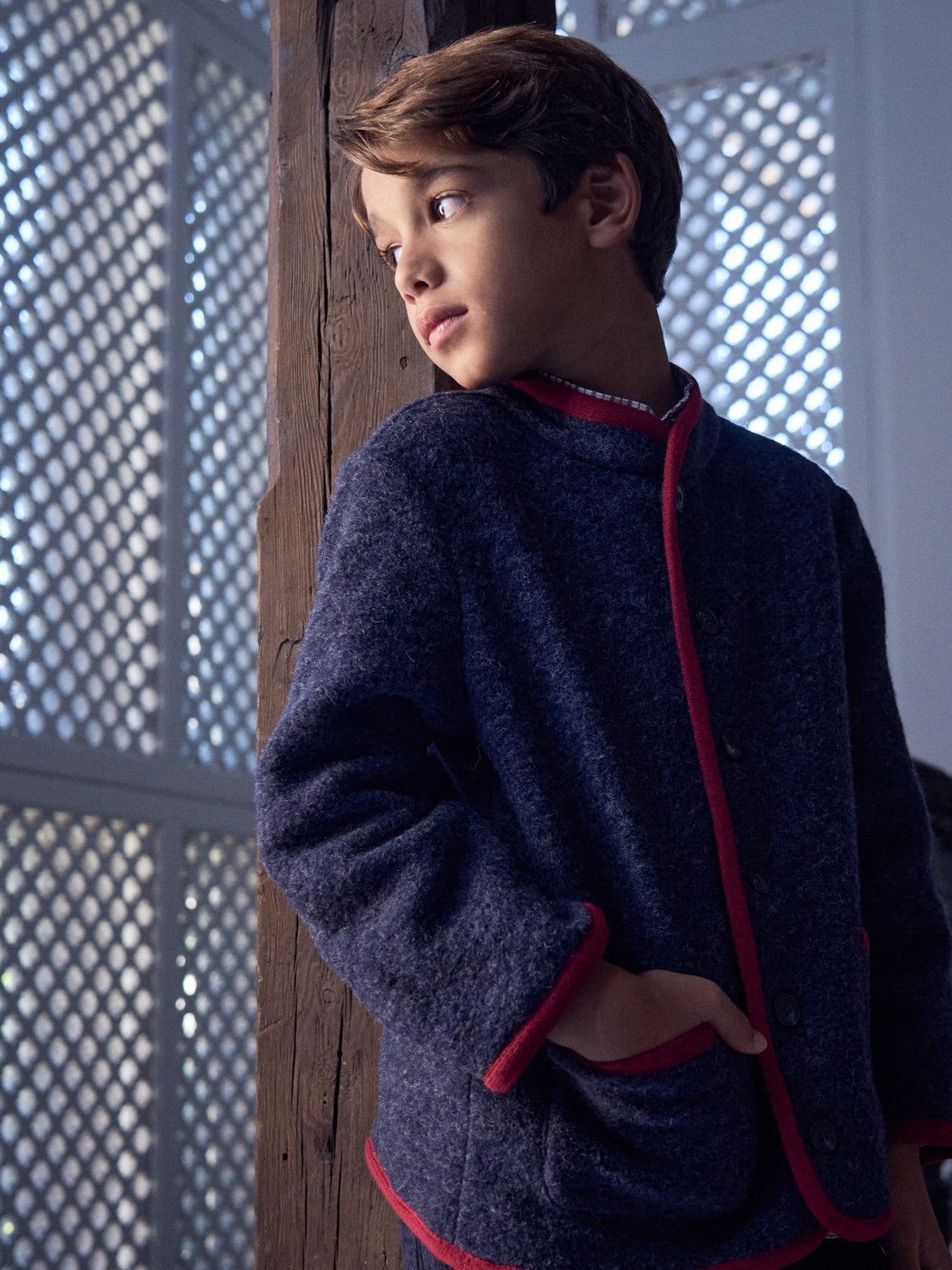 Navy Lorenzo Boy Jacket