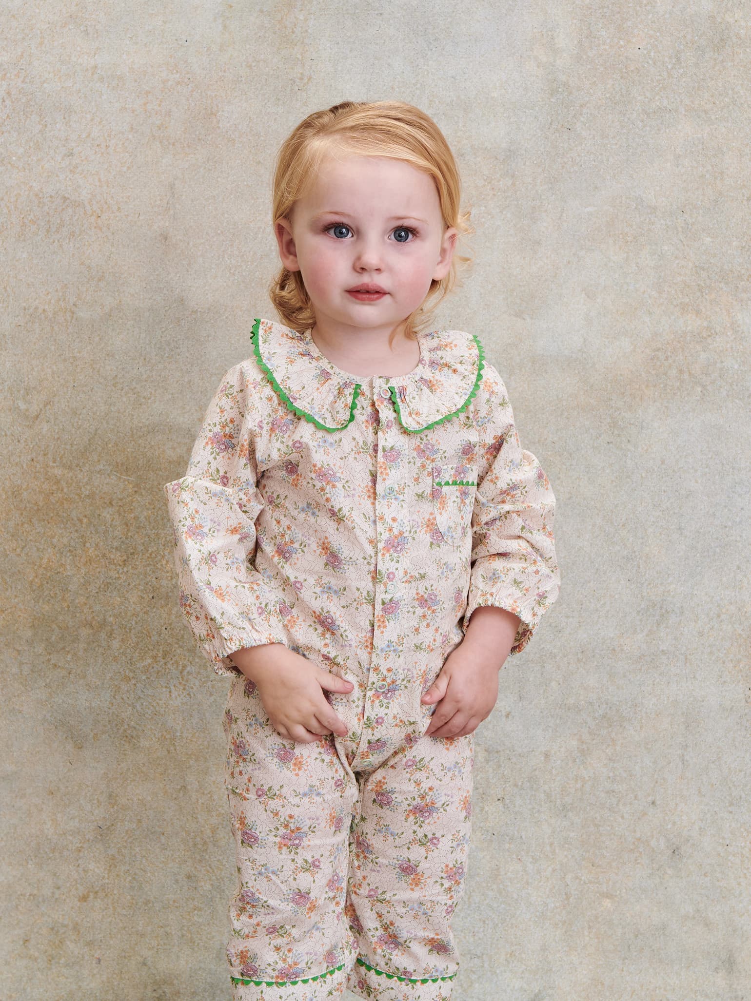 Ivory Floral Lorna Baby Girl Pyjamas