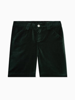 Dark Green Lucas Velvet Boy Shorts