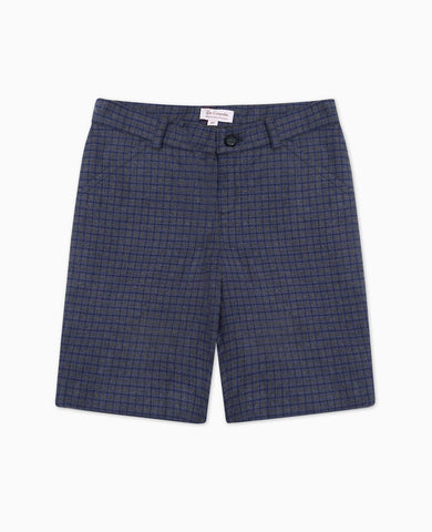 Blue Check Lucas Boy Shorts