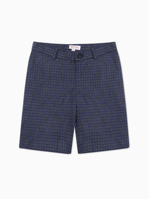 Blue Check Lucas Boy Shorts