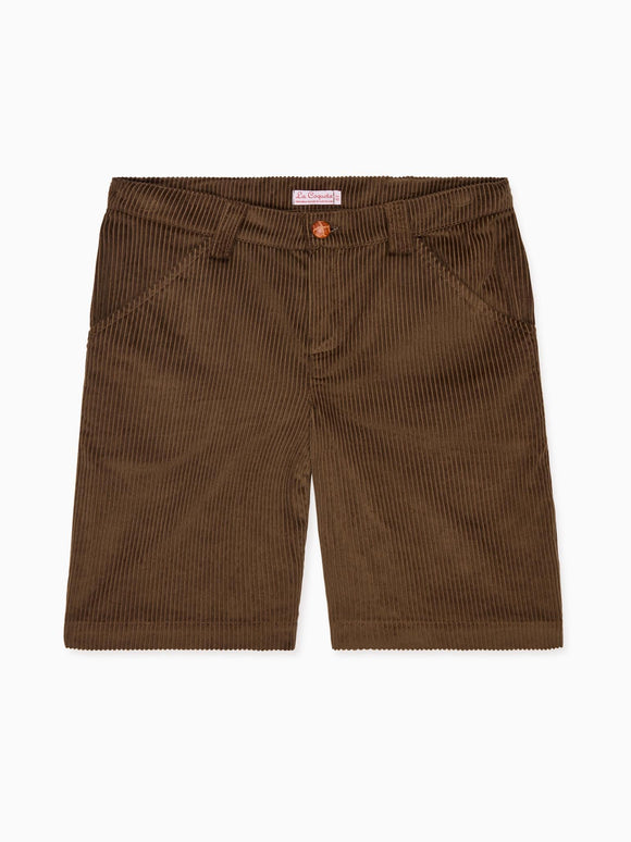 Brown Lucas Corduroy Boy Shorts