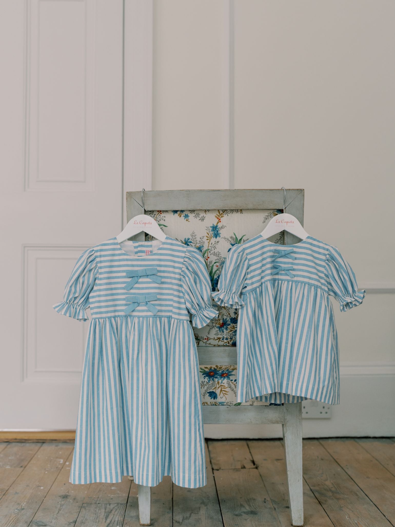 Blue Stripe Luciana Girl Dress
