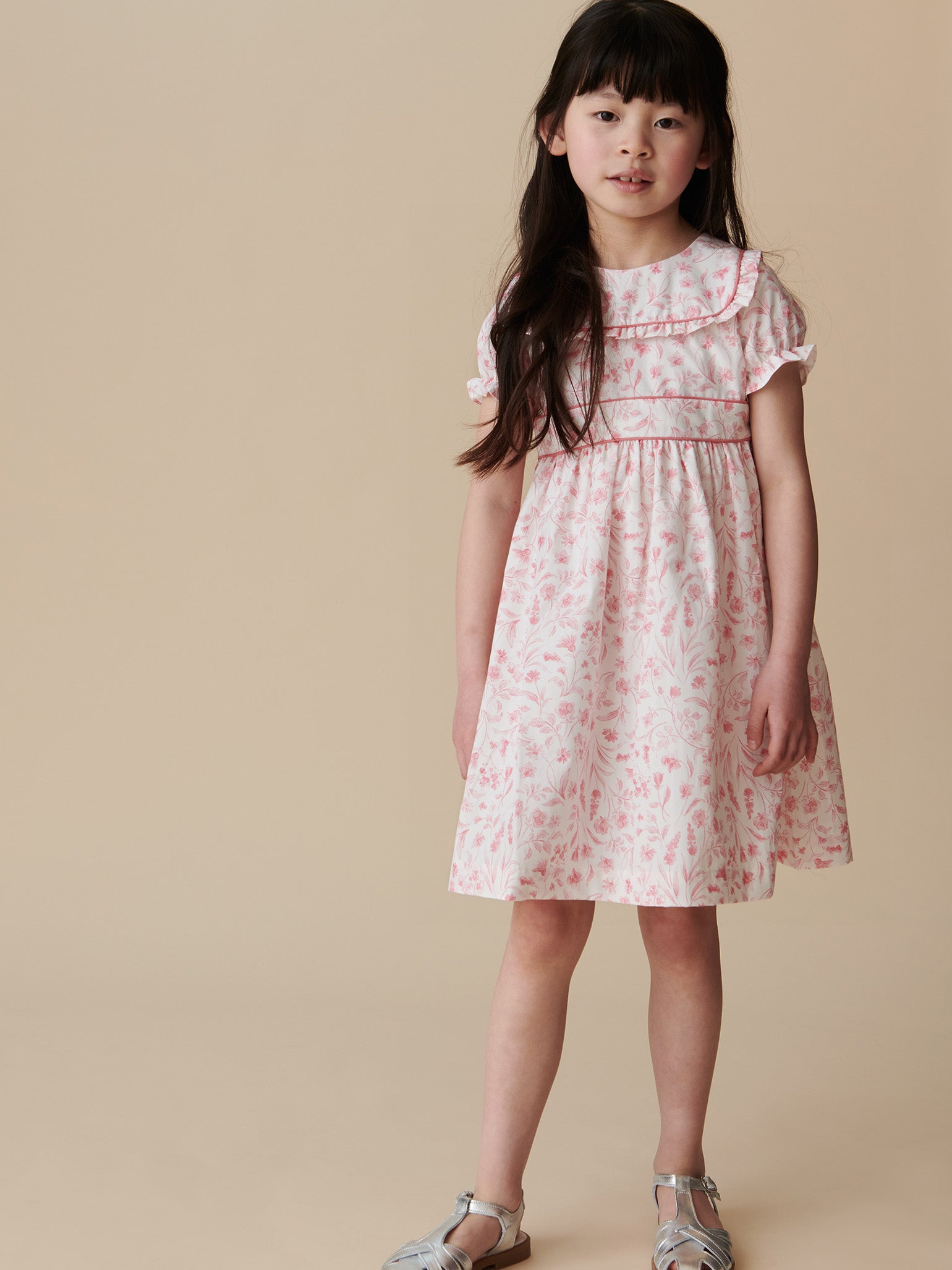 Fuchsia Floral Luciana Girl Dress