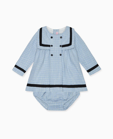 Dusty Blue Lucinda Baby Girl Set