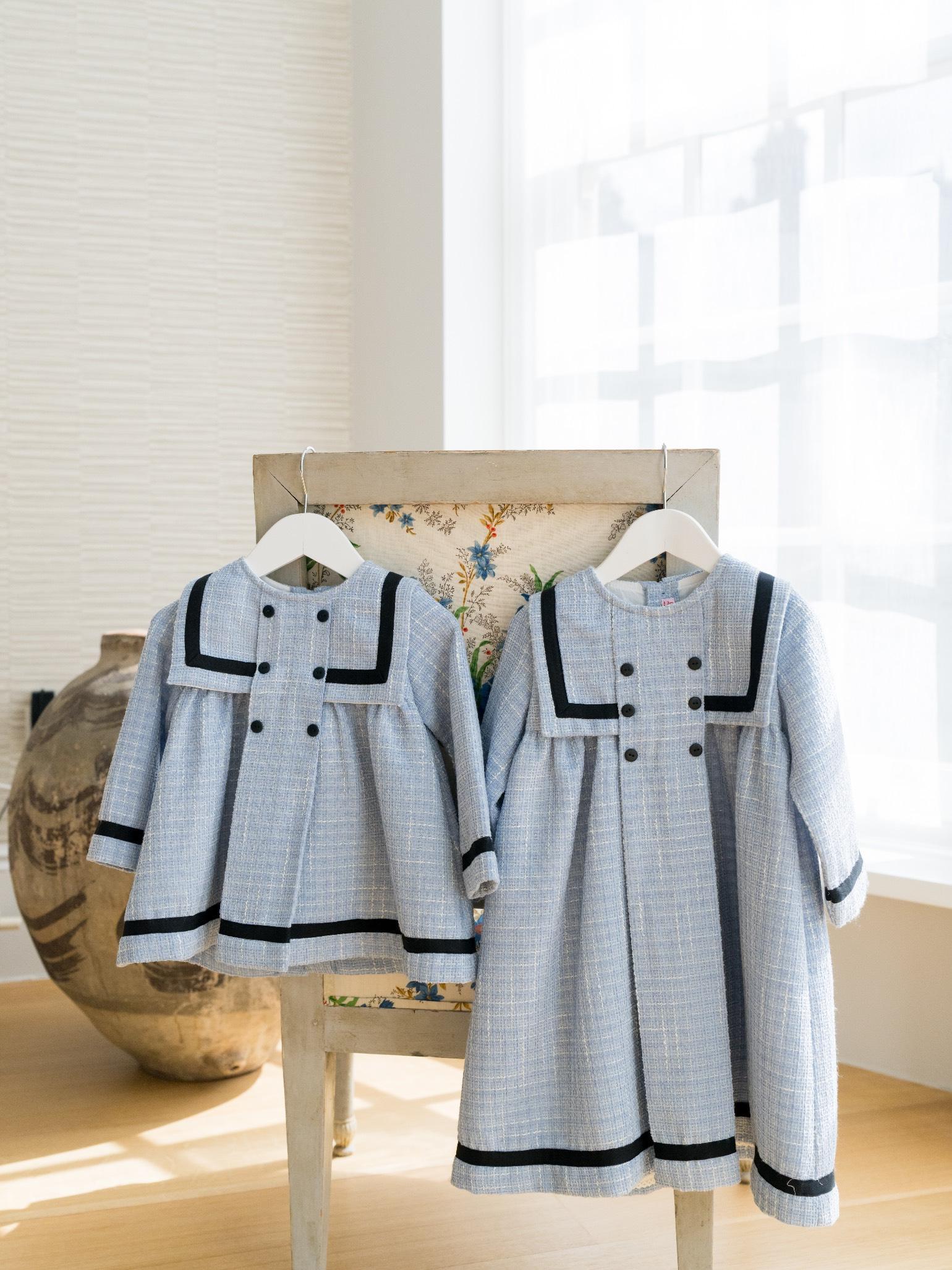 Dusty Blue Lucinda Baby Girl Set