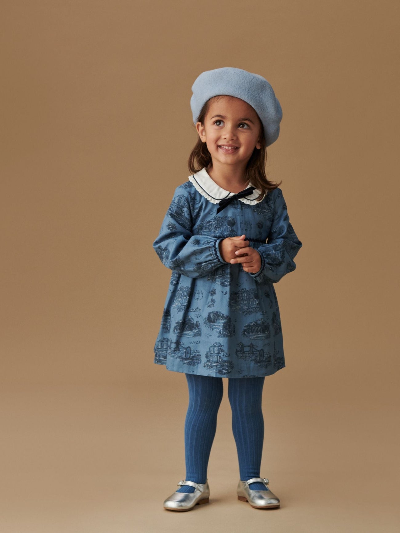 Blue Toile De Jouy Luisetta Baby Girl Set