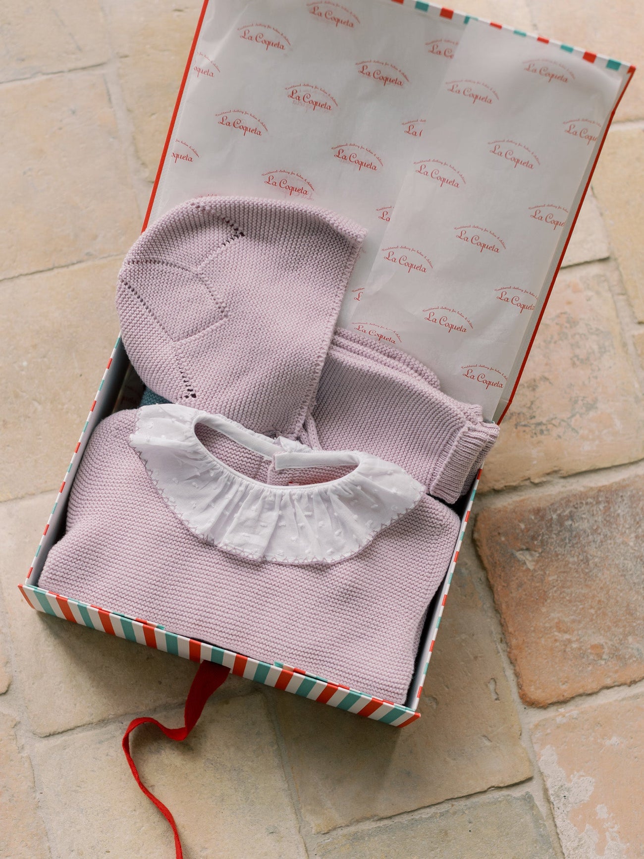 Lilac Lula Cotton Baby Girl Knitted Gift Box Set