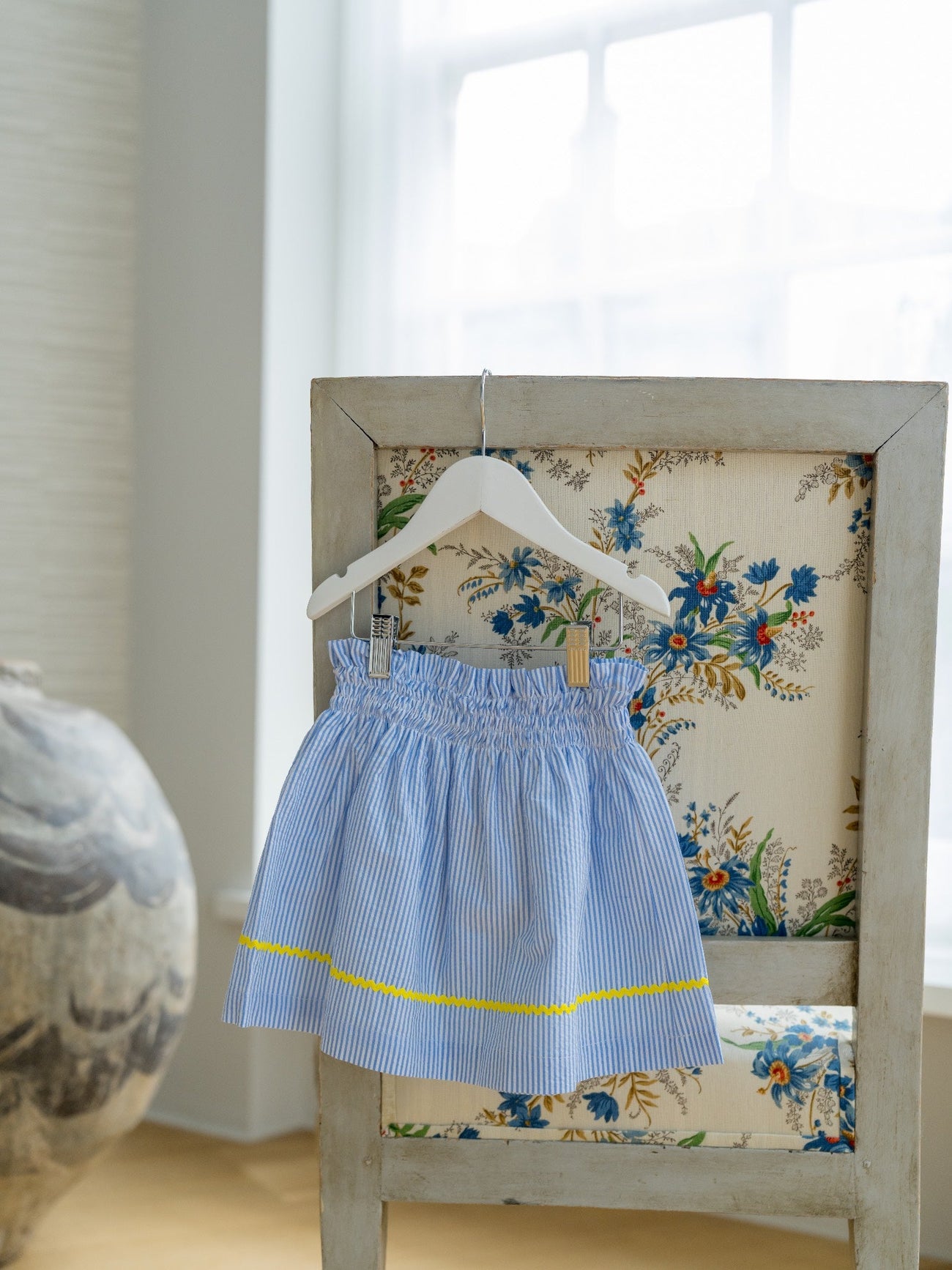 Blue Stripe Luna Girl Skirt