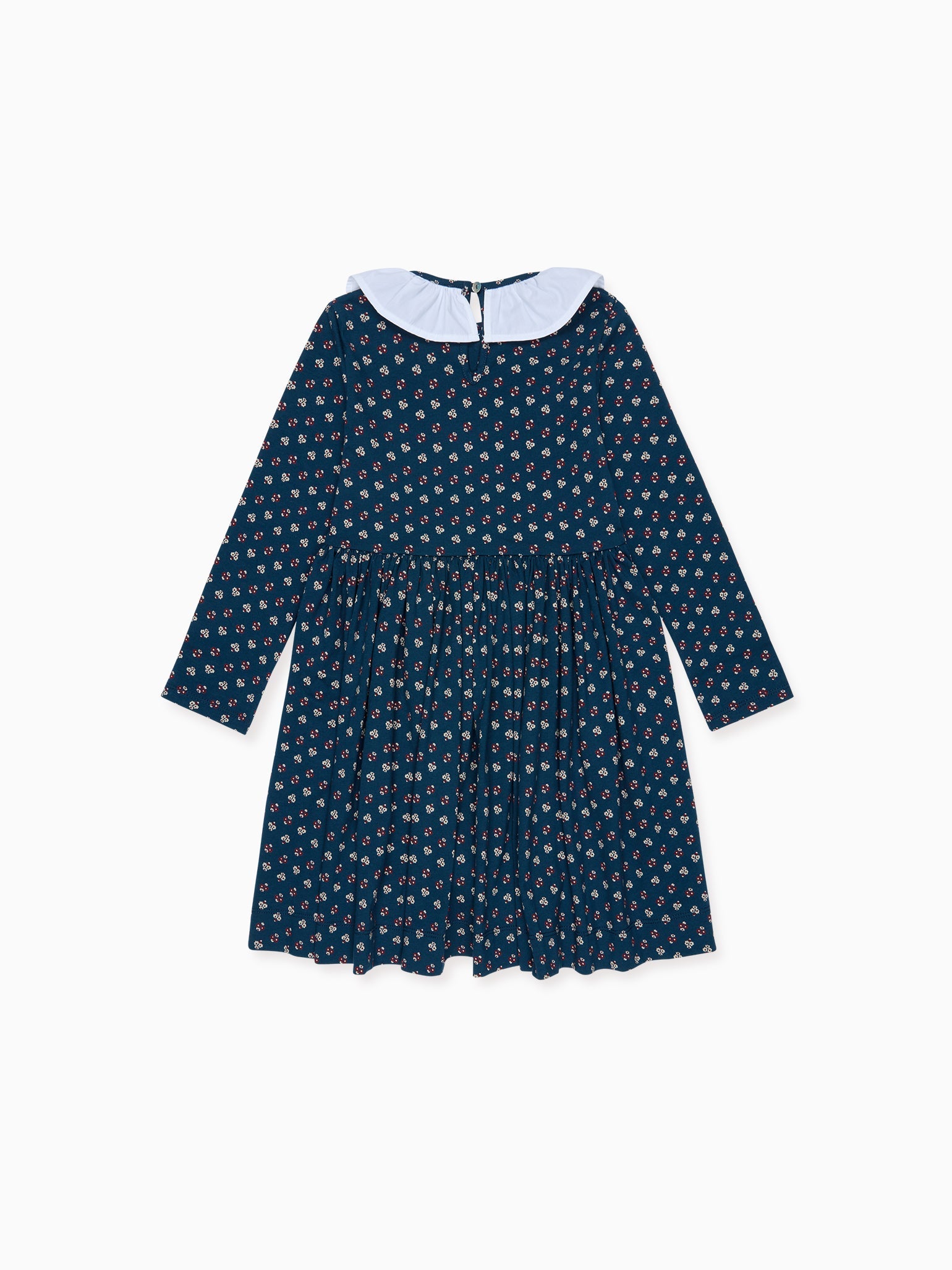 Petrol Blue Floral Luna Girl Dress