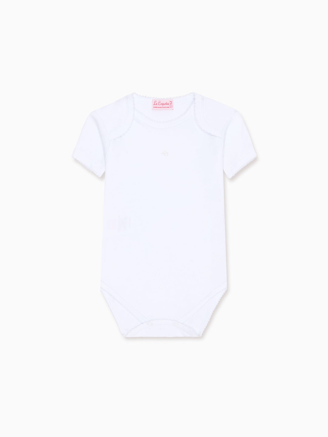 White Lupe Baby Body Vest | La Coqueta Kids US