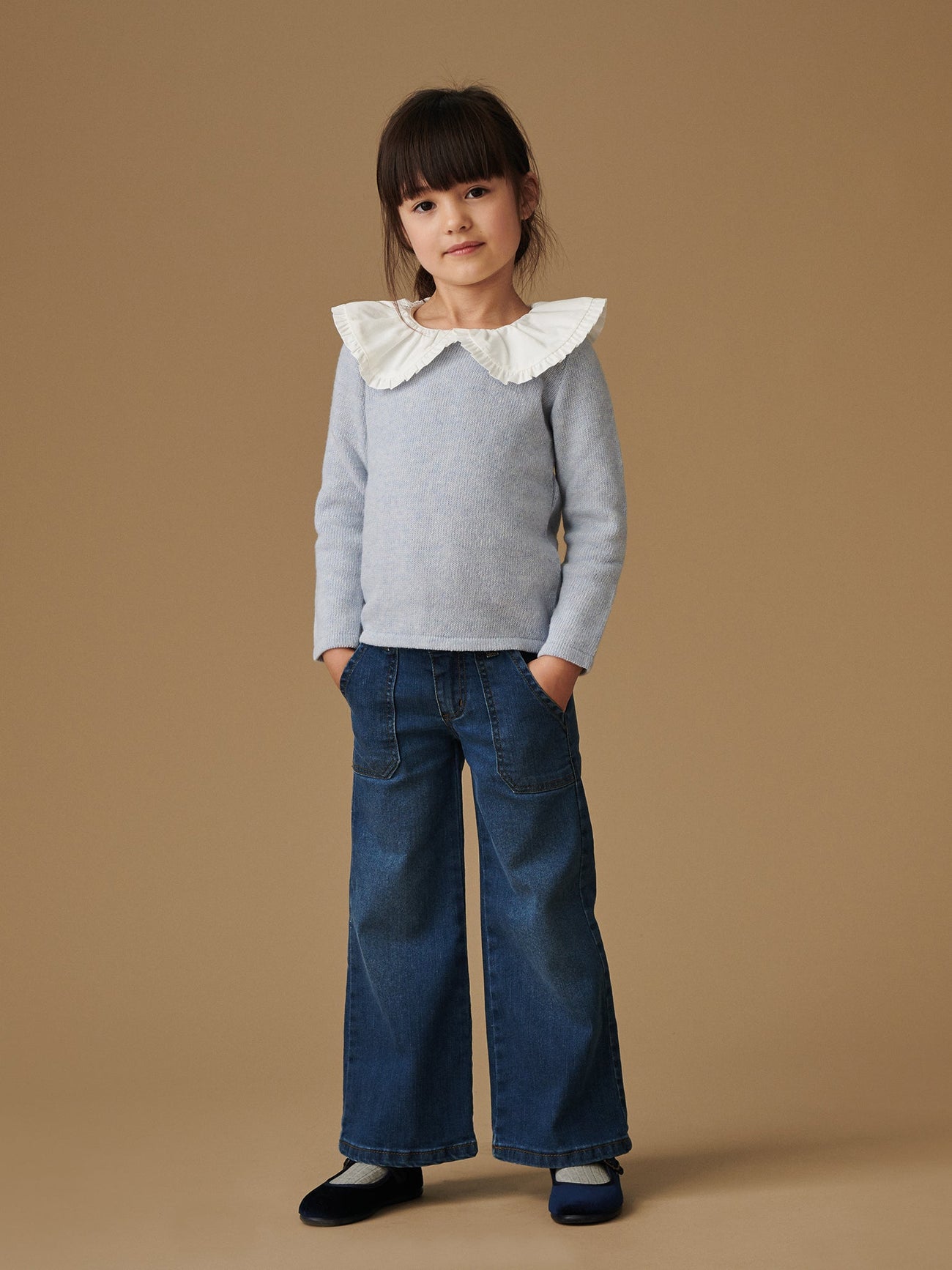 Light Blue Lupita Merino Girl Sweater