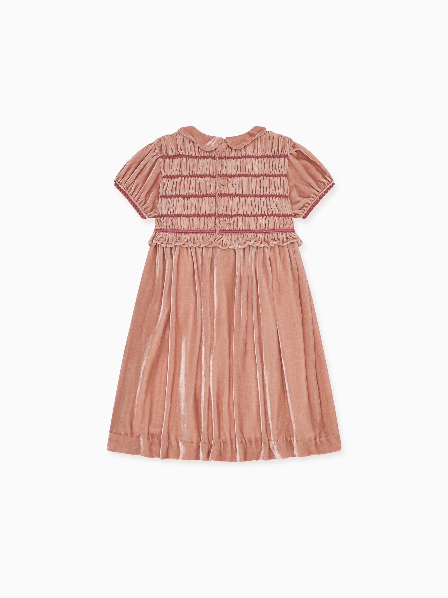 Pink Lurdes Velvet Girl Dress