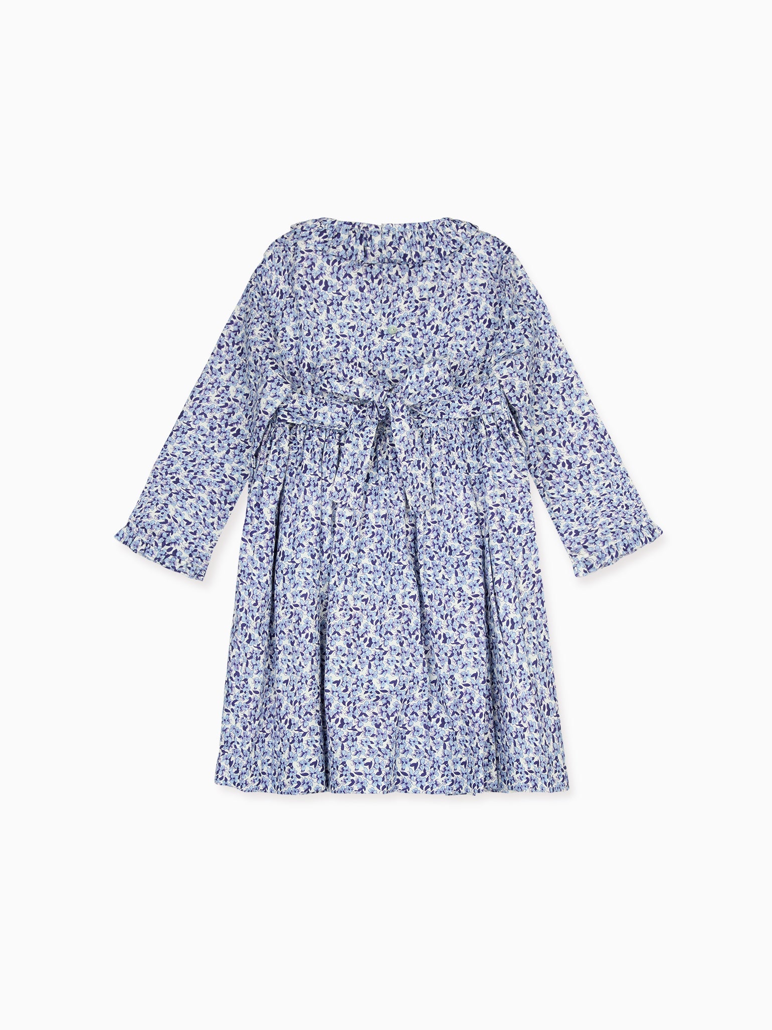 Blue Floral Manzanilla Girl Hand-Smocked Dress