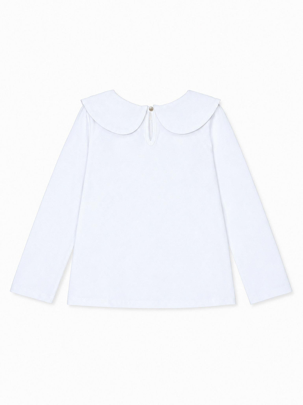 White & Burgundy Macerena Long Sleeve Girl Top