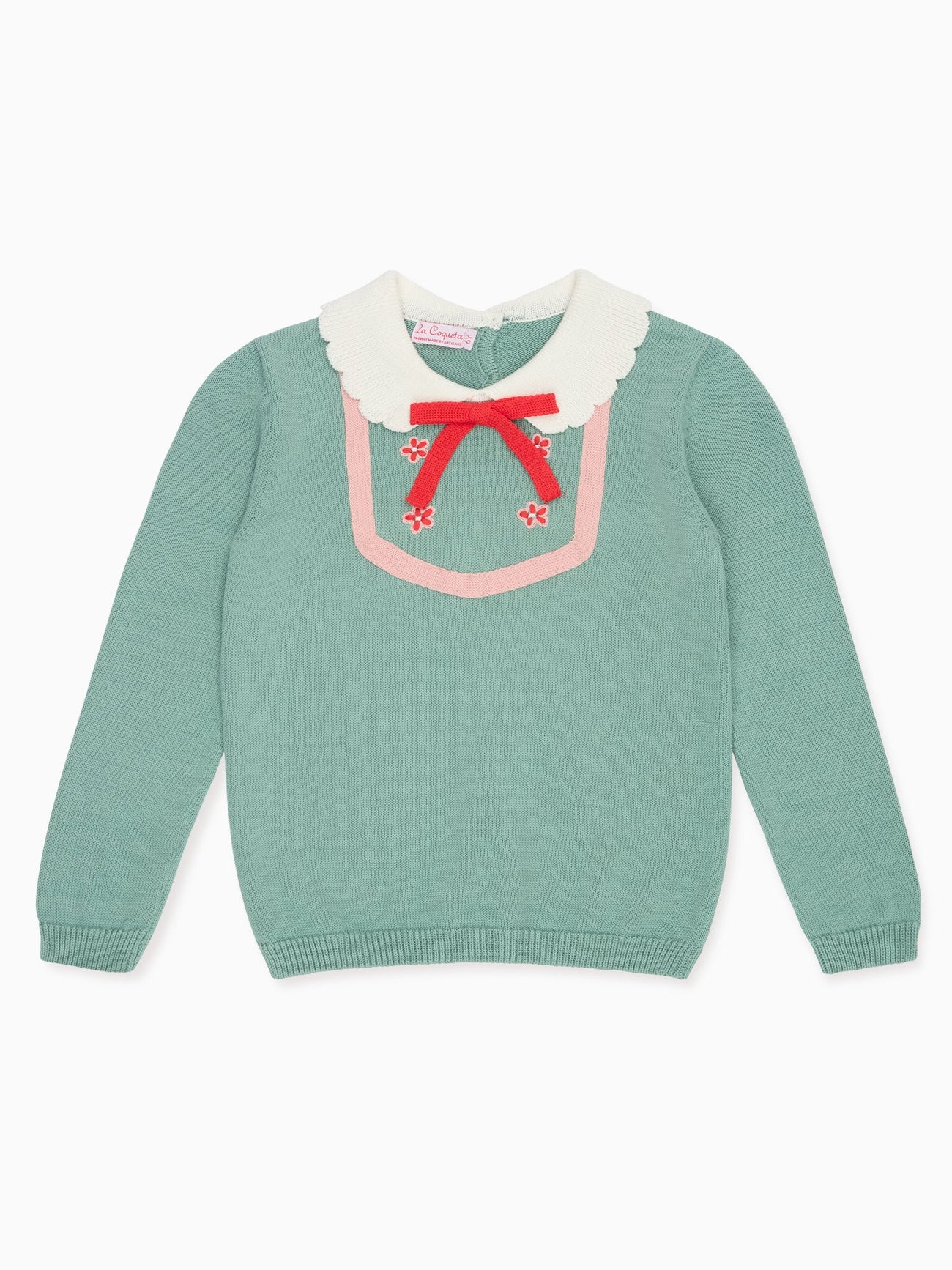 Sage Green Madena Cotton Girl Jumper