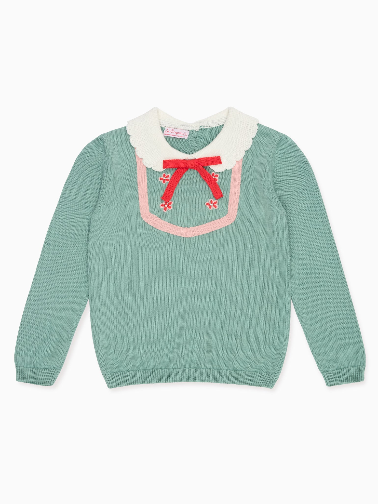 Sage Green Madena Cotton Girl Jumper
