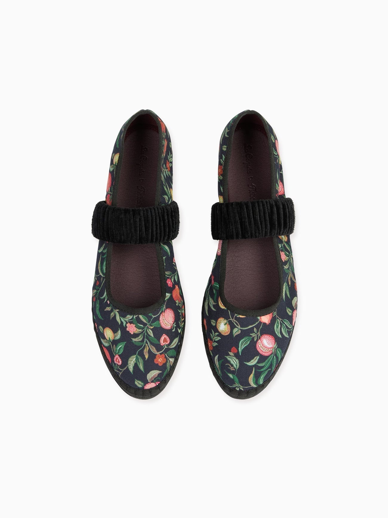 Flabelus x La Coqueta Girl Black Pomegranate Mafalda Mary Jane Shoes