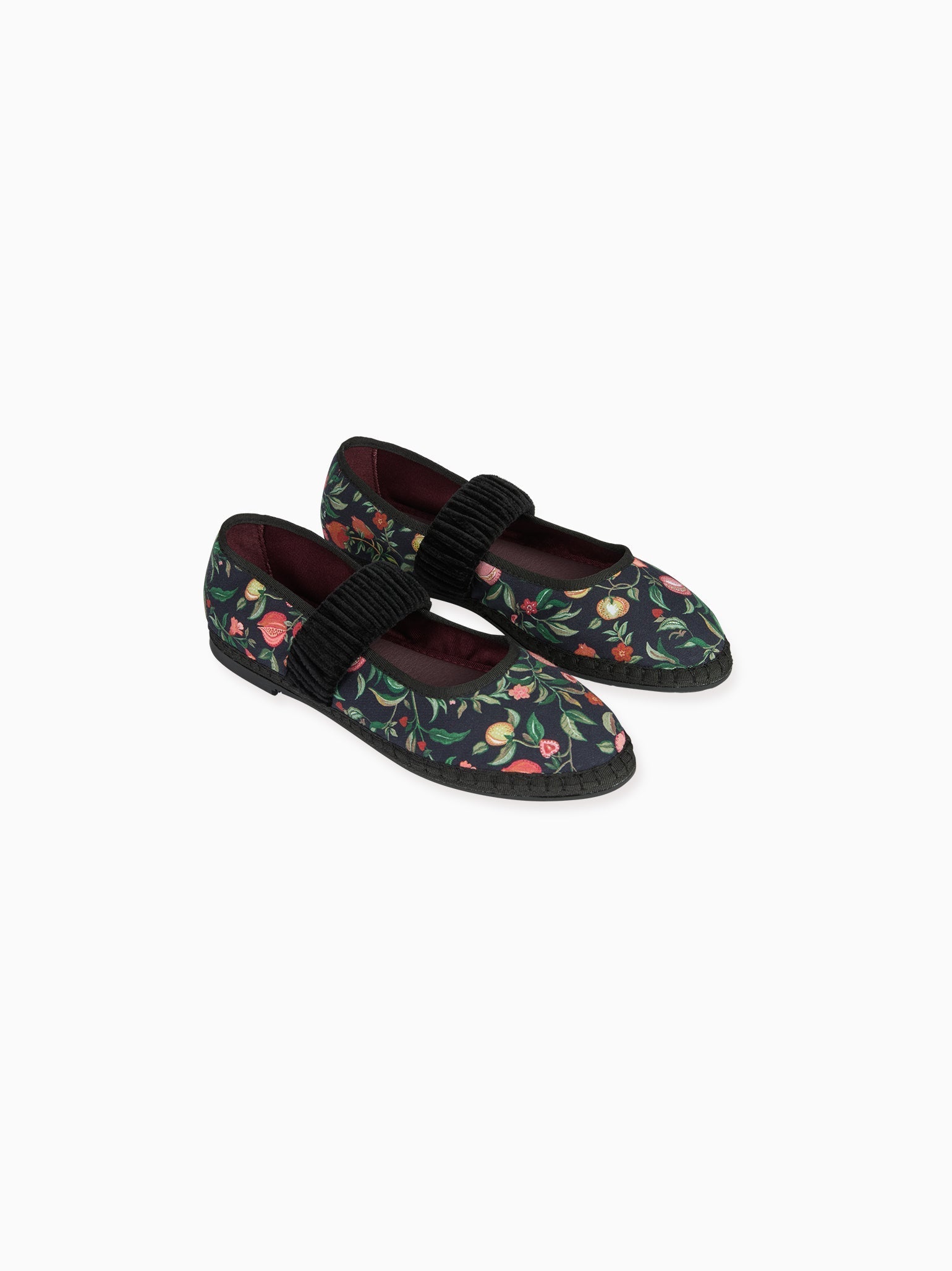 Flabelus x La Coqueta Girl Black Pomegranate Mafalda Mary Jane Shoes