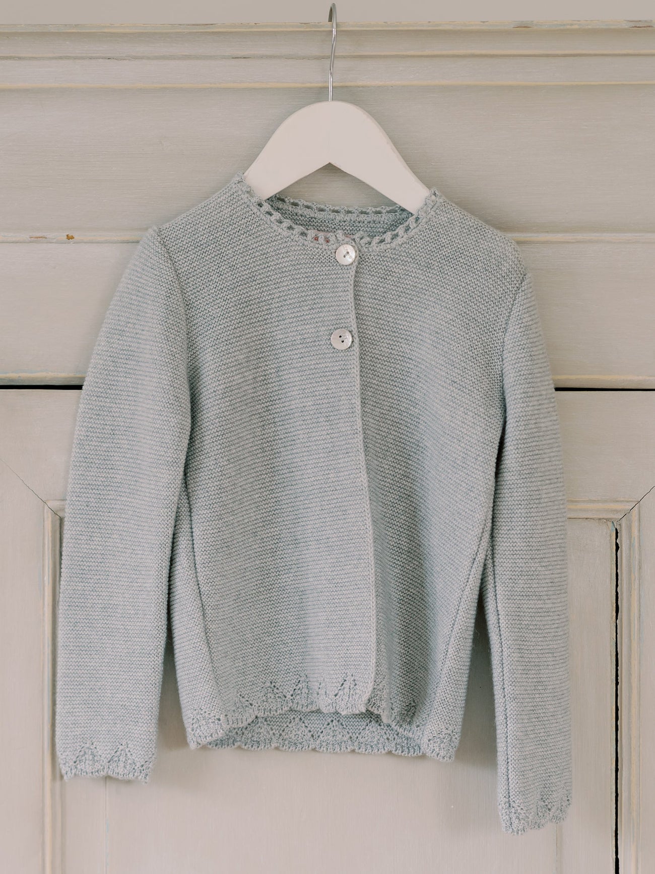 Grey Malena Merino Girl Cardigan