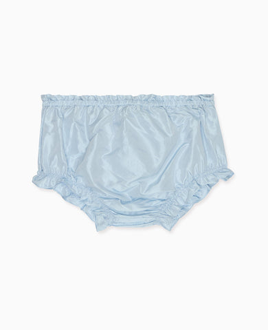 Light Blue Manon Silk Ceremony Baby Girl Bloomers